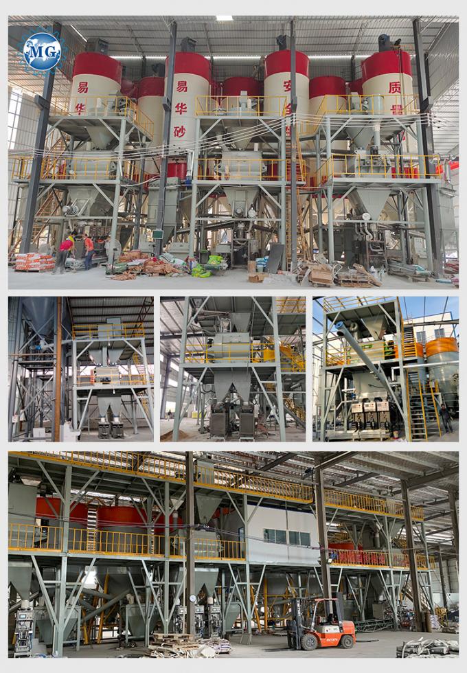 Vollautomatische Steuerung durch PLC Trockensand Zement Pulver Mörtel Trockengemischungsanlage 2