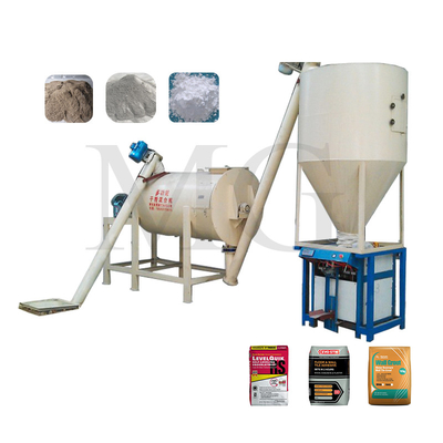 Einfache Bedienung Trockene Mischung Pulver Mörtel Mischer Maschine Wand Putty Sand Zement Mischgeräte Keramikfliesen Klebstoff Produktionslinie