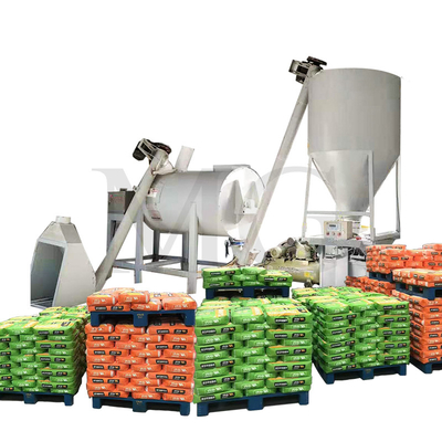 Langfristige Garantie 3-4 tph 18kw Trockenmortar Produktionslinie Wand Putty Putter Sand Zement Mixer Keramikfliesen Kleber Glut Machmaschine