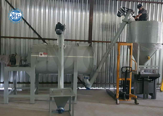 4-5T/H einfache Trockenmischungsanlage mit Ventilverpackungsmaschine