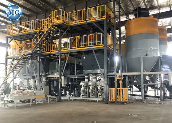 Maschinenanlage zur Mischung von Trockenmortarpulver mit Sandzementverpackungsmaschine
