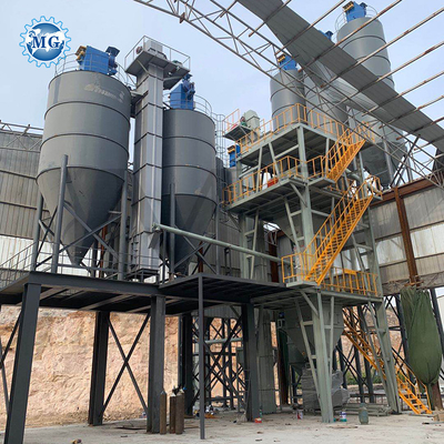 Energieeinsparende Trockenpulver-Mörtel-Produktionslinie Wand Putty Sand Zementmischgeräte Keramikfliesen Klebstoffmachmaschine