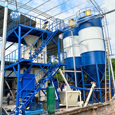 Hochleistung 10-30 t/h Trockenmischpulvermörtelanlage mit Twin Shaft Paddle Mixer Maschine Wand Putty Sand Zement Mixer Fliesen Klebstoff Produktionslinie