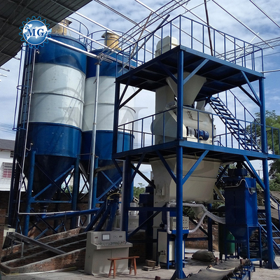 Hochleistung 10-30 t/h Trockenmischpulvermörtelanlage mit Twin Shaft Paddle Mixer Maschine Wand Putty Sand Zement Mixer Fliesen Klebstoff Produktionslinie