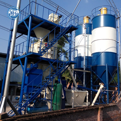 Hochleistung 10-30 t/h Trockenmischpulvermörtelanlage mit Twin Shaft Paddle Mixer Maschine Wand Putty Sand Zement Mixer Fliesen Klebstoff Produktionslinie