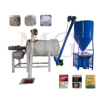 Einfache Trockenmischung Mörtelanlage mit Band Mischmaschine Wand Putty Sand Zement Skim Coat Keramikfliesen Klebeproduktionslinie
