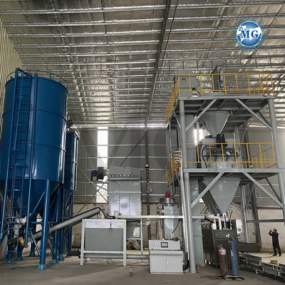 Hocheffiziente PLC-Steuerung Trockenmischung Pulver Mörtel Mischanlage Wand Putty Sand Zement Gipsmischer Keramikfliesen Klebstoffmachmaschine