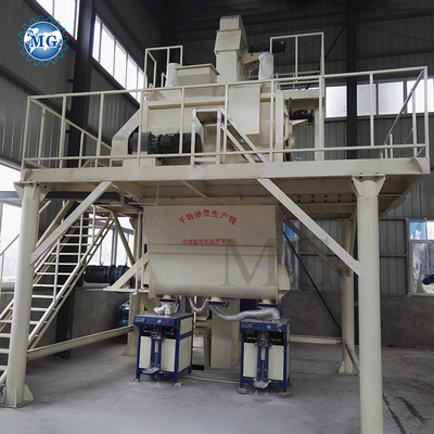 PLC-Steuerung Halbautomatische Trockenmischung Pulver Mörtel Mischanlage Wand Putty Sand Zement Gipsmischer Keramikfliesen Klebstoffmachine