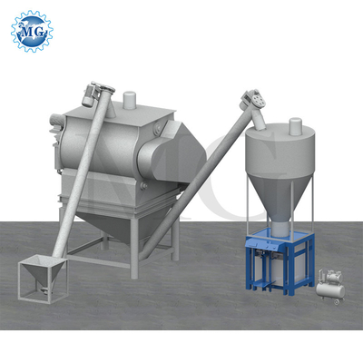4-5 T/H 35 KW Trockenmischmaschine Pulver-Mörtelmischer Maschine Wandputtisand Zementmischgeräte Fliesen Klebstoff-Klebstoff-Herstellungsanlage