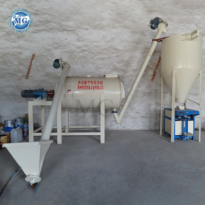 1-5 tph Spannung angepasst Trockenmischung Pulver Mörtel Produktionslinie Wand Putty Putter Zement Skim Coat Mixer Fliesen Klebstoff Glut Machmaschine
