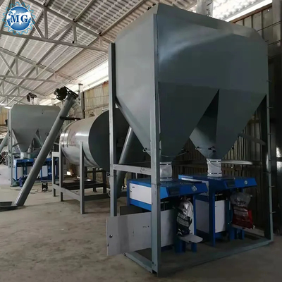 1-5 tph Spannung angepasst Trockenmischung Pulver Mörtel Produktionslinie Wand Putty Putter Zement Skim Coat Mixer Fliesen Klebstoff Glut Machmaschine