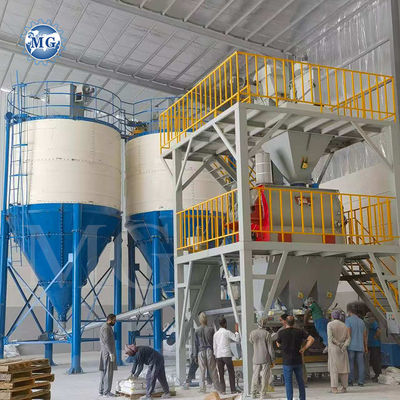Automatisches Verpacken Trockener Mörtel Produktionslinie Wand Putty Gips Skim Coat Sand Zement Mixer Fliesen Klebstoff Flutmachmaschine