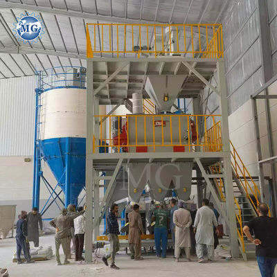 Automatisches Verpacken Trockener Mörtel Produktionslinie Wand Putty Gips Skim Coat Sand Zement Mixer Fliesen Klebstoff Flutmachmaschine