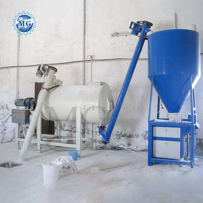 Einfache Kleine 1-5 t/h Trockene Mörtelmischanlage Wand Putty Gips Pulver Gips Skim Coat Zement Mixer Fliesen Kleber Glut Klebermachine