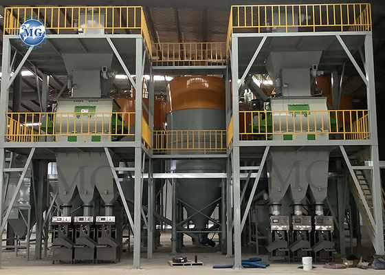 10-50 T / H Trockenpulver Mörtel Produktionslinie Wand Putty Skim Coat Mixer Fliesen Klebstoff Mischmaschine