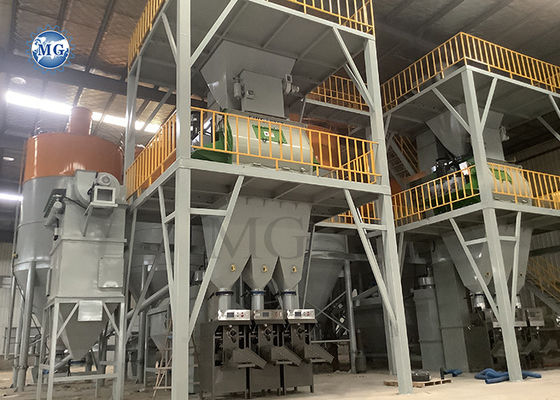 10-50 T / H Trockenpulver Mörtel Produktionslinie Wand Putty Skim Coat Mixer Fliesen Klebstoff Mischmaschine