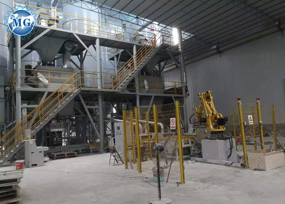 Automatische Verpackenfliesen-klebende Produktions-Maschine mit Zwangsdoppelwellen-Mischer für 200m2