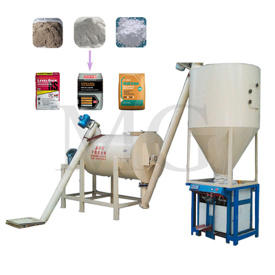 CE einfache Trockenpulver-Mörtelmischmaschine Wandputty-Gips-Skim-Coat-Mischgeräte Bodenfliesen Klebstoff-Fertigungsanlage