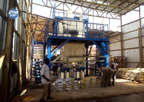 49KW halbautomatische Trockenmörtel-Produktionsanlage Wandspachtel Gips Sand Zementmischer Fliesenkleber Produktionsanlage zu verkaufen