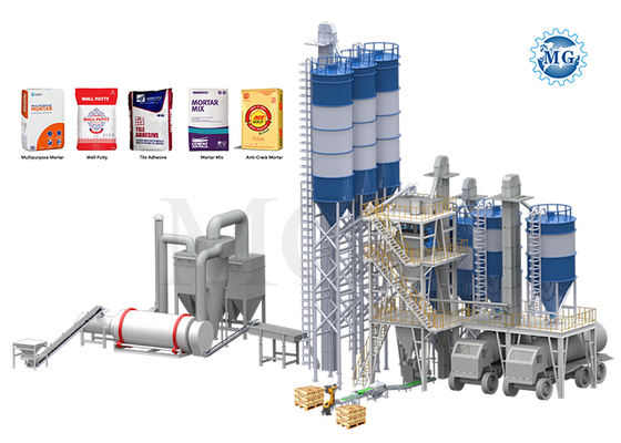 10-50 T/H Trockenmörtelwerk Wandspachtelmasse Glattstrichmischer Fliesenkleber Kleber Mischmaschine