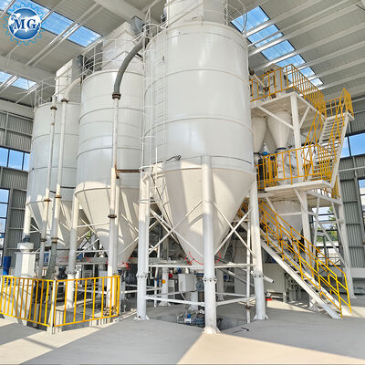 Automatische Turm-Typ Trockenmörtel-Produktionslinie mit 10-30 T/H Kapazität PLC-Steuerungssystem und Twin Shaft Mixer