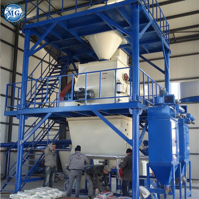 Less Labor Dry Mix Powder Mortar Mixing Equipment Wall Putty Sand Cement Skim Coat Mixer Tile Adhesive Glue Grout Production Line