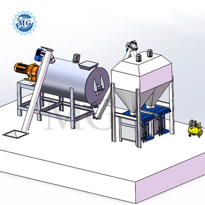 Kleine Fläche belegt 25m3 20kw Trockenmörtel-Mischmaschine für Spachtelmasse, Gipsmischer, Fliesenkleber, Mörtel-Produktionslinie