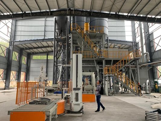 Automatische Fliesen-klebende Produktionsanlage mit der Palettierung der trockener Mörser-Mischmaschine
